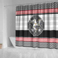 Isle of Man Celtic Knot Shower Curtain Celtic Nation Heritage Pride - Wonder Print Shop