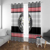 Isle of Man Celtic Knot Window Curtain Celtic Nation Heritage Pride - Wonder Print Shop