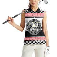 Isle of Man Celtic Knot Women Sleeveless Polo Shirt Celtic Nation Heritage Pride - Wonder Print Shop