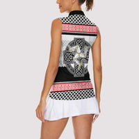 Isle of Man Celtic Knot Women Sleeveless Polo Shirt Celtic Nation Heritage Pride - Wonder Print Shop