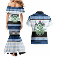 Scotland Celtic Knot Couples Matching Mermaid Dress and Hawaiian Shirt Celtic Nation Heritage Pride - Wonder Print Shop