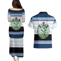 Scotland Celtic Knot Couples Matching Puletasi and Hawaiian Shirt Celtic Nation Heritage Pride - Wonder Print Shop