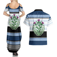 Scotland Celtic Knot Couples Matching Summer Maxi Dress and Hawaiian Shirt Celtic Nation Heritage Pride - Wonder Print Shop