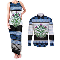 Scotland Celtic Knot Couples Matching Tank Maxi Dress and Long Sleeve Button Shirt Celtic Nation Heritage Pride - Wonder Print Shop