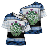 Scotland Celtic Knot Cross Shoulder Shirt Celtic Nation Heritage Pride - Wonder Print Shop