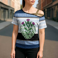 Scotland Celtic Knot Cross Shoulder Shirt Celtic Nation Heritage Pride - Wonder Print Shop