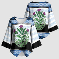 Scotland Celtic Knot Kimono Sleeve Blouse Celtic Nation Heritage Pride - Wonder Print Shop