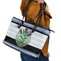 Scotland Celtic Knot Leather Tote Bag Celtic Nation Heritage Pride - Wonder Print Shop