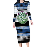 Scotland Celtic Knot Long Sleeve Bodycon Dress Celtic Nation Heritage Pride - Wonder Print Shop