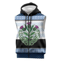 Scotland Celtic Knot Sleeveless Zip Hoodie Celtic Nation Heritage Pride - Wonder Print Shop