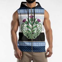 Scotland Celtic Knot Sleeveless Zip Hoodie Celtic Nation Heritage Pride - Wonder Print Shop