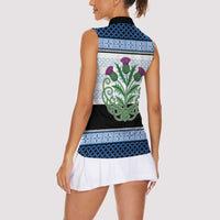 Scotland Celtic Knot Women Sleeveless Polo Shirt Celtic Nation Heritage Pride - Wonder Print Shop