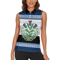 Scotland Celtic Knot Women Sleeveless Polo Shirt Celtic Nation Heritage Pride - Wonder Print Shop