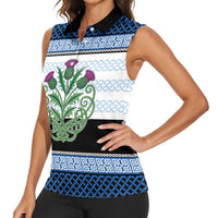 Scotland Celtic Knot Women Sleeveless Polo Shirt Celtic Nation Heritage Pride - Wonder Print Shop