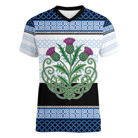 Scotland Celtic Knot Women V-Neck T-Shirt Celtic Nation Heritage Pride - Wonder Print Shop