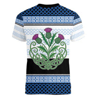 Scotland Celtic Knot Women V-Neck T-Shirt Celtic Nation Heritage Pride - Wonder Print Shop