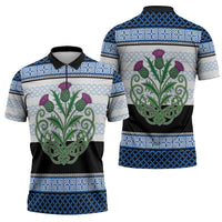 Scotland Celtic Knot Zipper Polo Shirt Celtic Nation Heritage Pride - Wonder Print Shop
