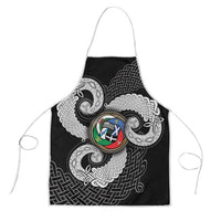 Six Celtic Countries Heritage Apron Black Celtic Knot Triskelion - Wonder Print Shop