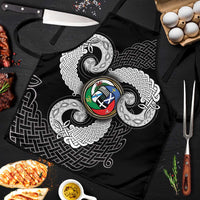 Six Celtic Countries Heritage Apron Black Celtic Knot Triskelion - Wonder Print Shop