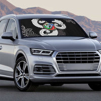 Six Celtic Countries Heritage Auto Sun Shade Black Celtic Knot Triskelion - Wonder Print Shop