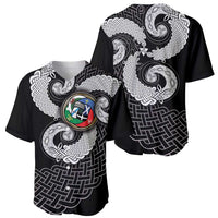 Six Celtic Countries Heritage Baseball Jersey Black Celtic Knot Triskelion - Wonder Print Shop