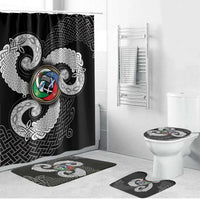 Six Celtic Countries Heritage Bathroom Set Black Celtic Knot Triskelion - Wonder Print Shop
