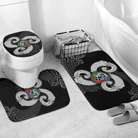 Six Celtic Countries Heritage Bathroom Set Black Celtic Knot Triskelion - Wonder Print Shop