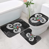 Six Celtic Countries Heritage Bathroom Set Black Celtic Knot Triskelion - Wonder Print Shop