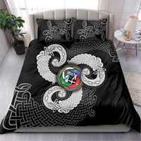 Six Celtic Countries Heritage Bedding Set Black Celtic Knot Triskelion - Wonder Print Shop
