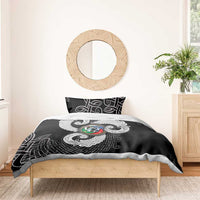 Six Celtic Countries Heritage Bedding Set Black Celtic Knot Triskelion - Wonder Print Shop