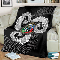 Six Celtic Countries Heritage Blanket Black Celtic Knot Triskelion - Wonder Print Shop