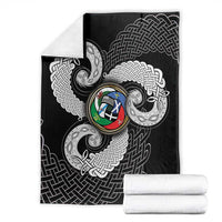 Six Celtic Countries Heritage Blanket Black Celtic Knot Triskelion - Wonder Print Shop