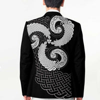 Six Celtic Countries Heritage Blazer Black Celtic Knot Triskelion - Wonder Print Shop