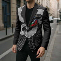 Six Celtic Countries Heritage Blazer Black Celtic Knot Triskelion - Wonder Print Shop