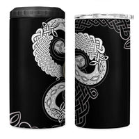 Six Celtic Countries Heritage 4 in 1 Can Cooler Tumbler Black Celtic Knot Triskelion - Wonder Print Shop