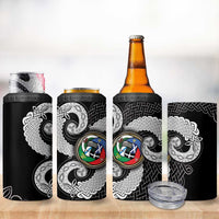 Six Celtic Countries Heritage 4 in 1 Can Cooler Tumbler Black Celtic Knot Triskelion - Wonder Print Shop