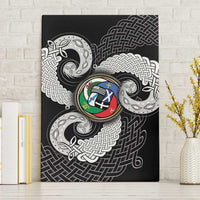 Six Celtic Countries Heritage Canvas Wall Art Black Celtic Knot Triskelion - Wonder Print Shop