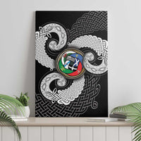 Six Celtic Countries Heritage Canvas Wall Art Black Celtic Knot Triskelion - Wonder Print Shop