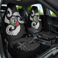 Six Celtic Countries Heritage Car Seat Cover Black Celtic Knot Triskelion - Wonder Print Shop