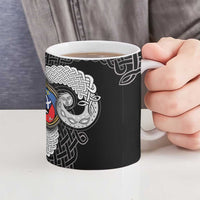 Six Celtic Countries Heritage Ceramic Mug Black Celtic Knot Triskelion - Wonder Print Shop