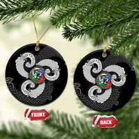 Six Celtic Countries Heritage Ceramic Ornament Black Celtic Knot Triskelion - Wonder Print Shop