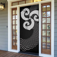 Six Celtic Countries Heritage Door Cover Black Celtic Knot Triskelion - Wonder Print Shop