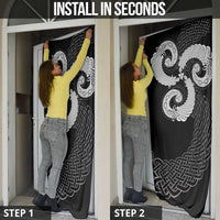 Six Celtic Countries Heritage Door Cover Black Celtic Knot Triskelion - Wonder Print Shop