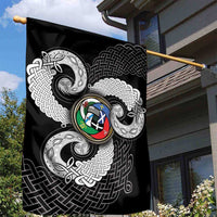 Six Celtic Countries Heritage Garden Flag Black Celtic Knot Triskelion - Wonder Print Shop