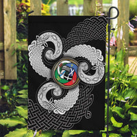 Six Celtic Countries Heritage Garden Flag Black Celtic Knot Triskelion - Wonder Print Shop