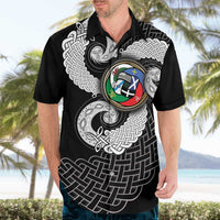 Six Celtic Countries Heritage Hawaiian Shirt Black Celtic Knot Triskelion - Wonder Print Shop