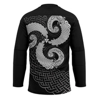 Six Celtic Countries Heritage Hockey Jersey Black Celtic Knot Triskelion - Wonder Print Shop