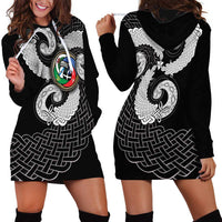 Six Celtic Countries Heritage Hoodie Dress Black Celtic Knot Triskelion - Wonder Print Shop
