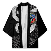 Six Celtic Countries Heritage Kimono Black Celtic Knot Triskelion - Wonder Print Shop