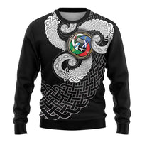 Six Celtic Countries Heritage Ugly Christmas Sweater Black Celtic Knot Triskelion - Wonder Print Shop